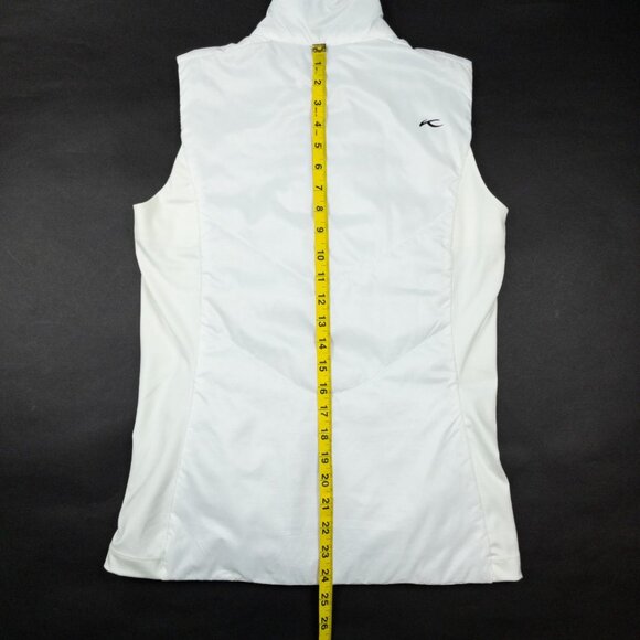 KJUS Radiation Vest Women's Small 36 White Full Zip Golf Puffer Lightweight - Picture 10 of 16